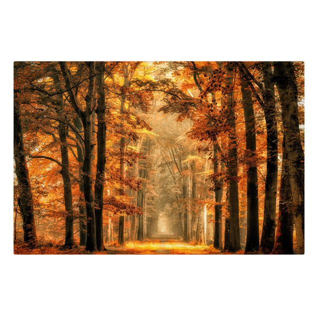 Wanddeko Esszimmer Märchenwald im Herbst