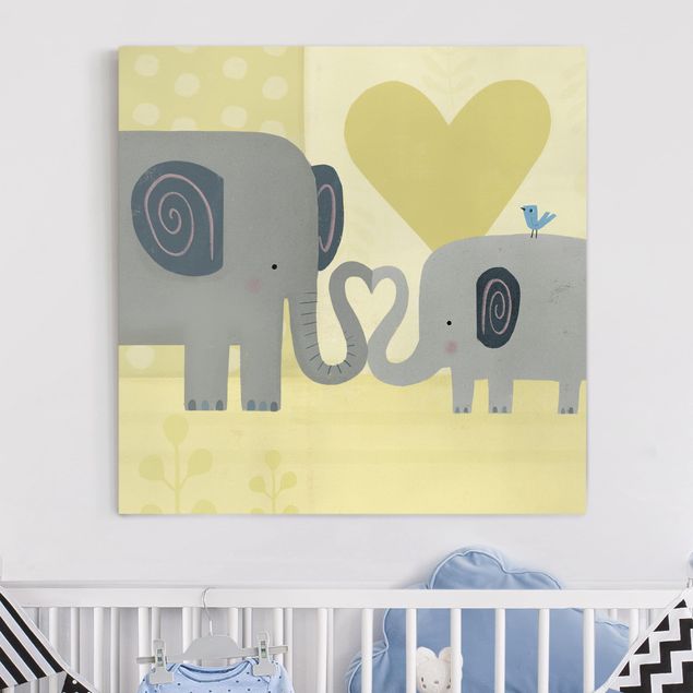 Leinwand Elefant Mama und ich - Elefanten