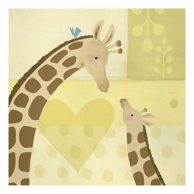 Wanddeko Büro Mama und ich - Giraffen