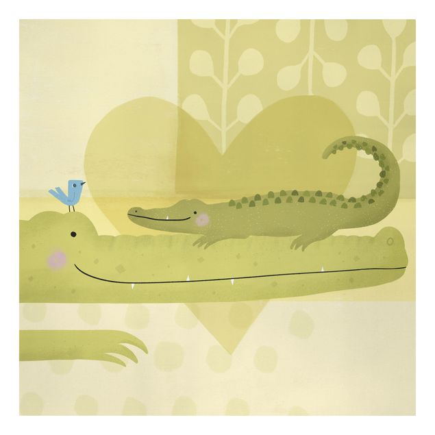 Wanddeko Mädchenzimmer Mama und ich - Krokodile