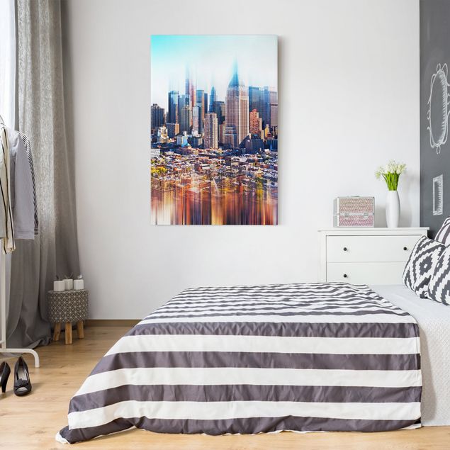 Wanddeko Schlafzimmer Manhattan Skyline Urban Stretch