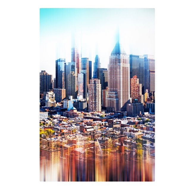 Wanddeko Esszimmer Manhattan Skyline Urban Stretch