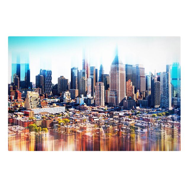 Wanddeko Esszimmer Manhattan Skyline Urban Stretch