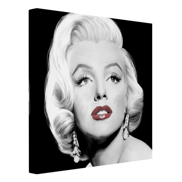 Wanddeko Esszimmer Marilyn mit Ohrschmuck