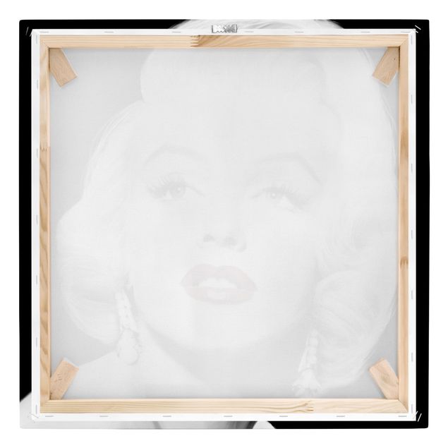 Wanddeko über Sofa Marilyn mit Ohrschmuck