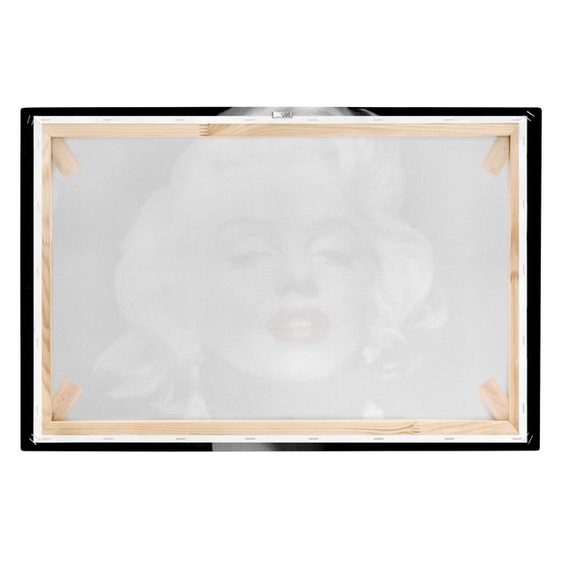 Wanddeko über Sofa Marilyn mit roten Lippen