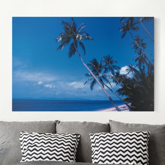 Wanddeko blau Mauritius Beach