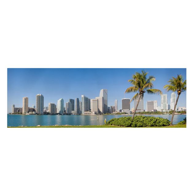 Wanddeko Büro Miami Beach Skyline