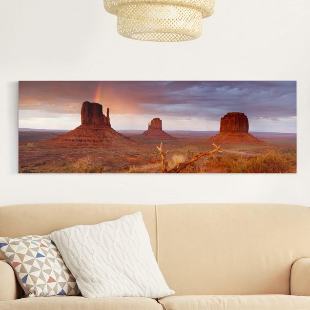 Küchen Deko Monument Valley bei Sonnenuntergang