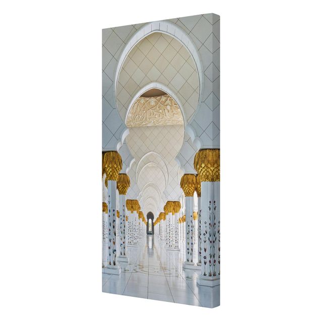 Wanddeko Treppenhaus Moschee in Abu Dhabi