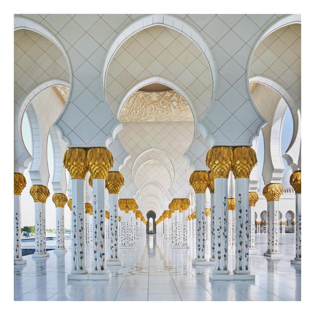 Wanddeko Esszimmer Moschee in Abu Dhabi