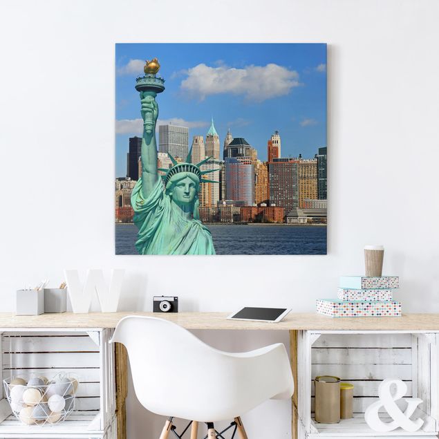 Wanddeko Schlafzimmer New York Skyline