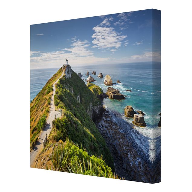 Wanddeko Büro Nugget Point Leuchtturm und Meer Neuseeland