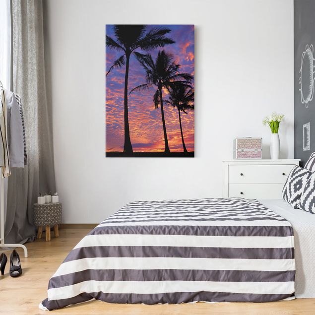 Wanddeko Schlafzimmer Palms