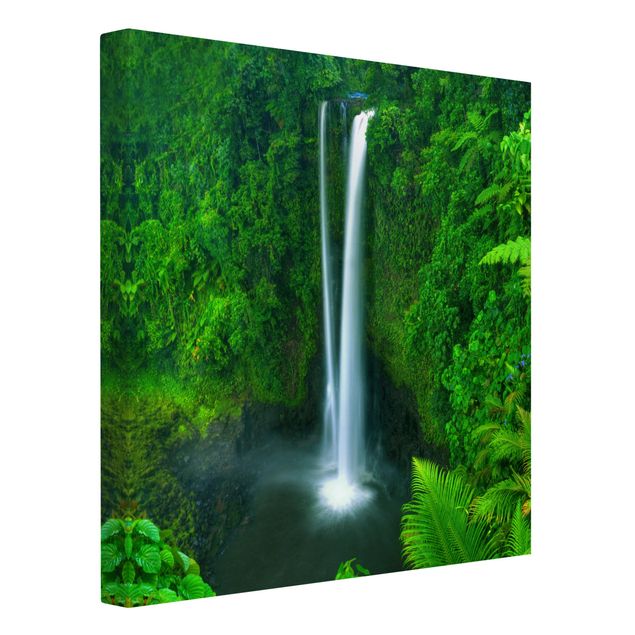 Wanddeko Esszimmer Paradiesischer Wasserfall