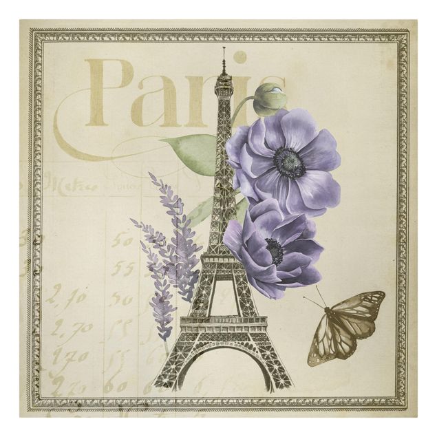 Wanddeko Flur Paris Collage Eiffelturm