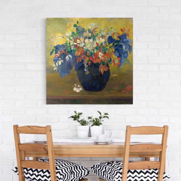 Wanddeko Wohnzimmer Paul Gauguin - Vase mit Blumen