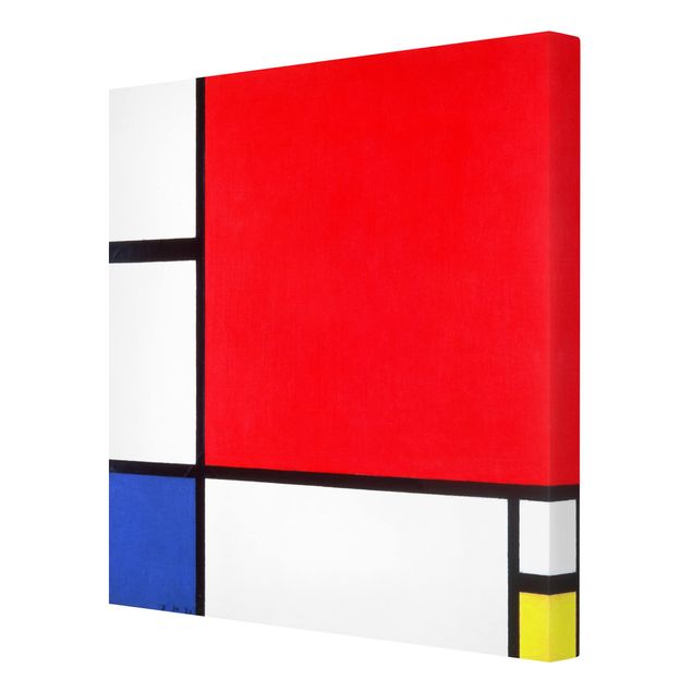 Wanddeko Esszimmer Piet Mondrian - Komposition Rot Blau Gelb