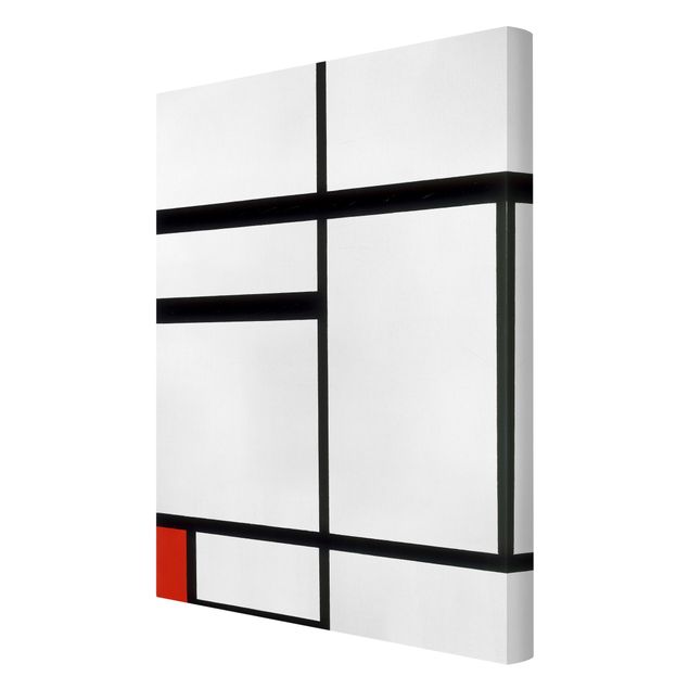 Wanddeko Büro Piet Mondrian - Komposition Rot Schwarz Weiß