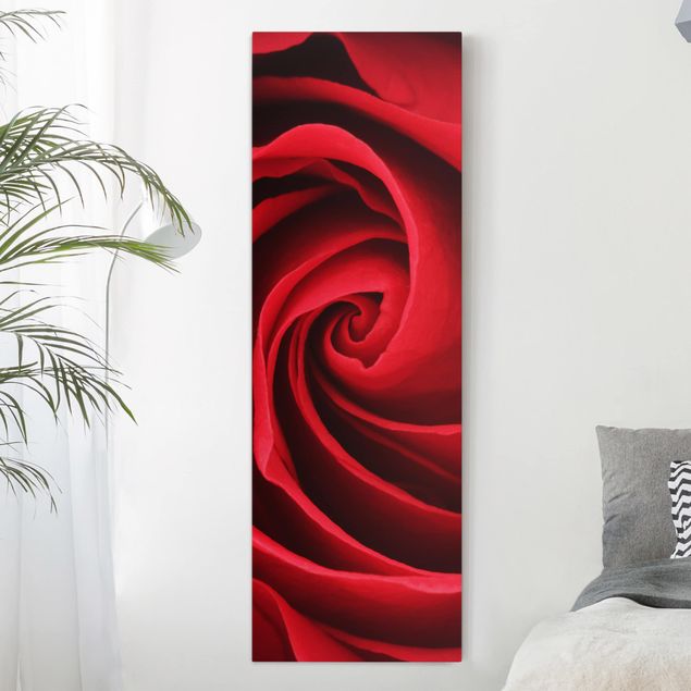 Wanddeko Wohnzimmer Red Rose Blossom