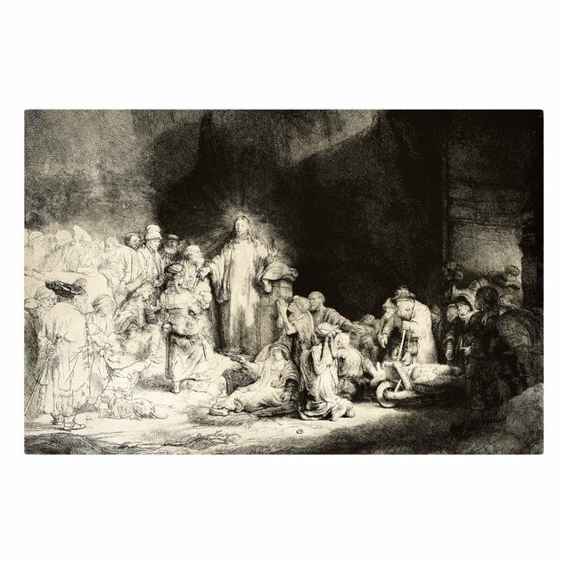 Wanddeko Flur Rembrandt van Rijn - Christus heilt die Kranken