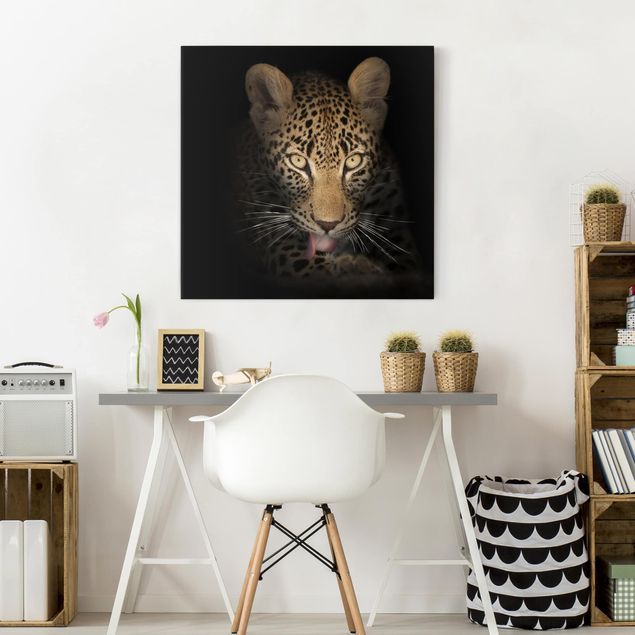 Wanddeko Wohnzimmer Resting Leopard