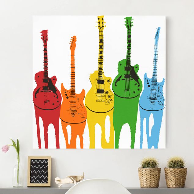 Kinderzimmer Deko Retro Guitars