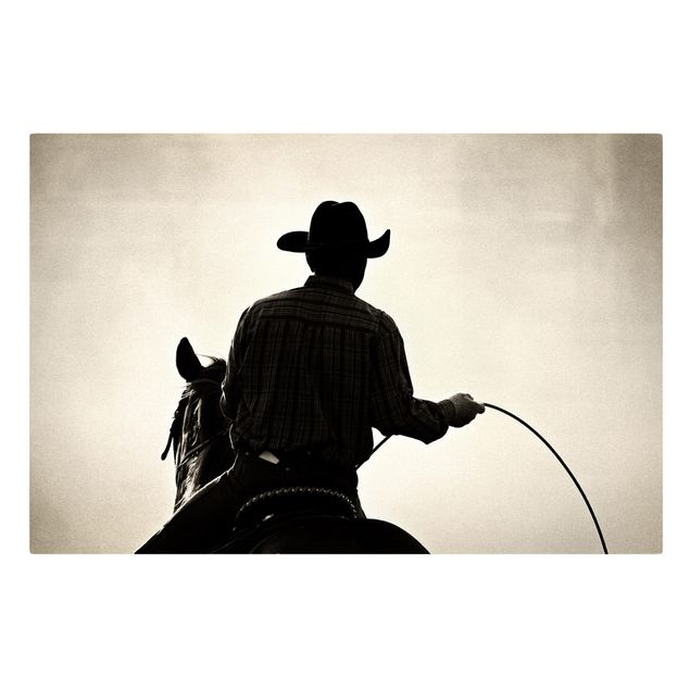 Wanddeko Büro Riding Cowboy