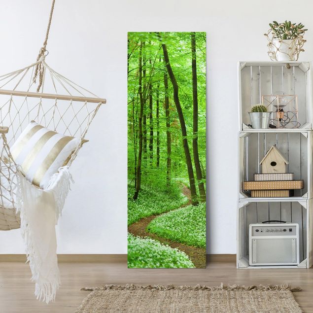 Wanddeko Schlafzimmer Romantischer Waldweg