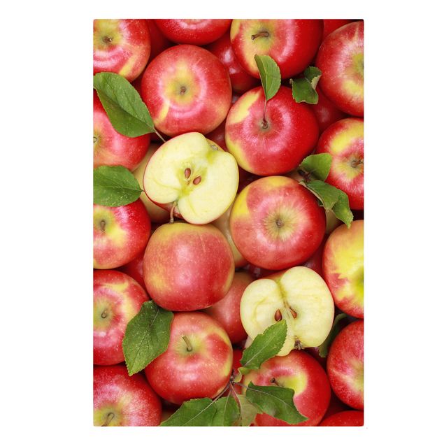 Wanddeko rot Saftige Äpfel