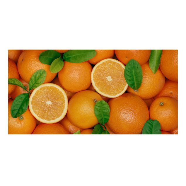 Wanddeko orange Saftige Orangen