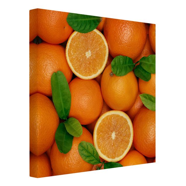 Wanddeko Büro Saftige Orangen