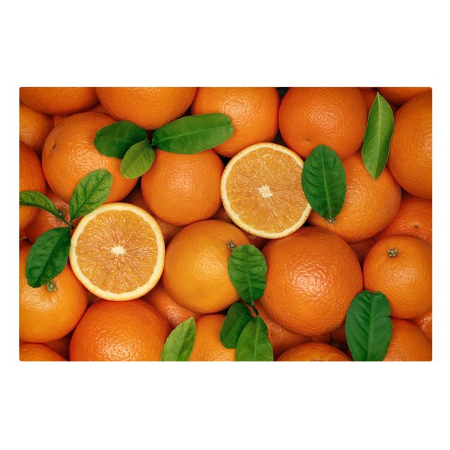 Wanddeko orange Saftige Orangen