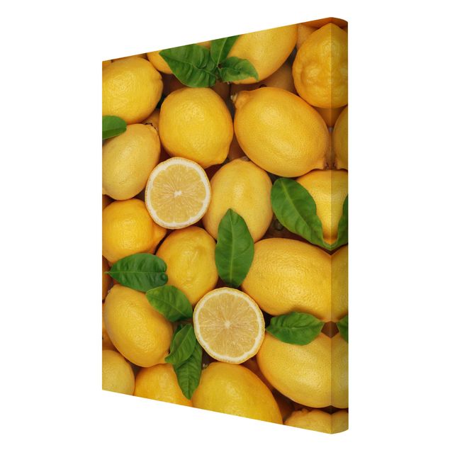 Wanddeko Obst Saftige Zitronen