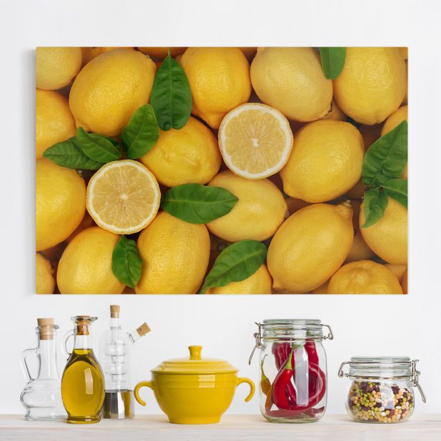 Wanddeko Küche Saftige Zitronen