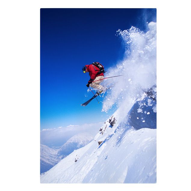 Wanddeko Büro Skisprung am Hang