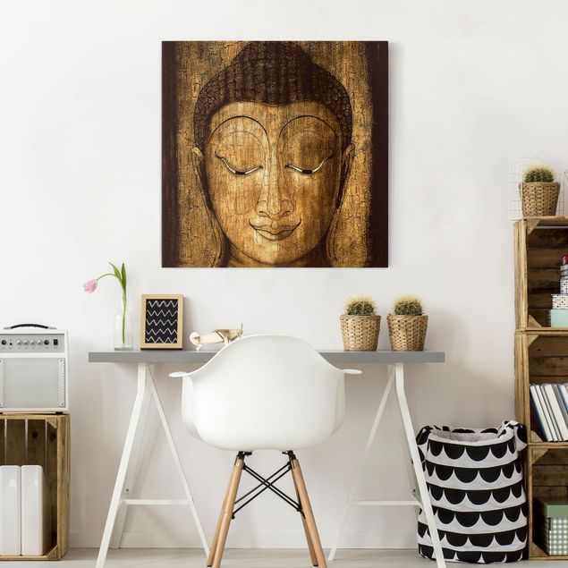 Wanddeko Wohnzimmer Smiling Buddha