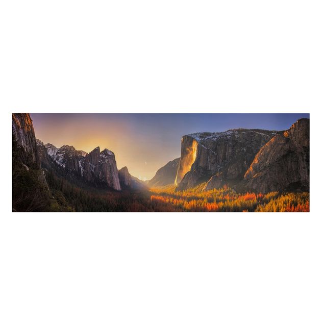 Wanddeko Büro Sonnenuntergang im Yosemite