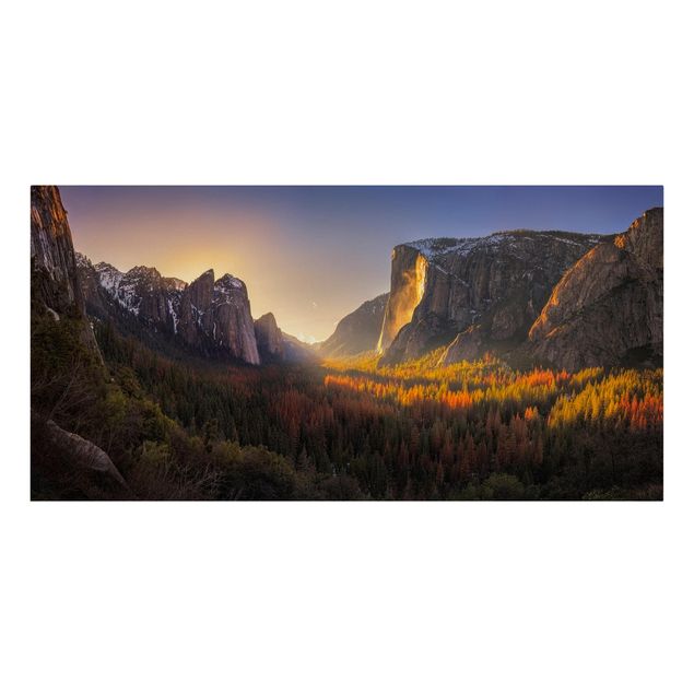 Wanddeko Büro Sonnenuntergang im Yosemite