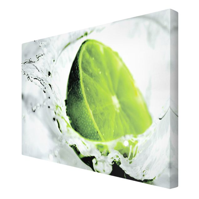 Wandbilder Früchte Splash Lime