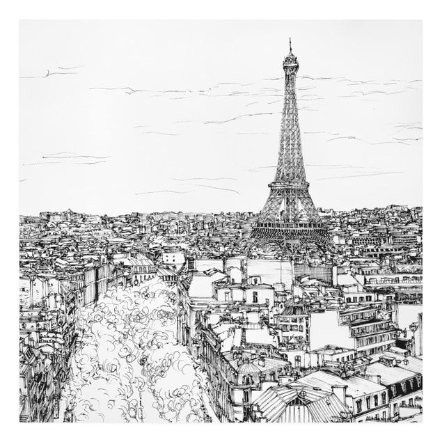 Wandbilder Paris Stadtstudie - Paris