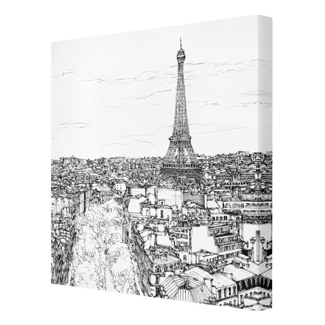 Wanddeko Esszimmer Stadtstudie - Paris