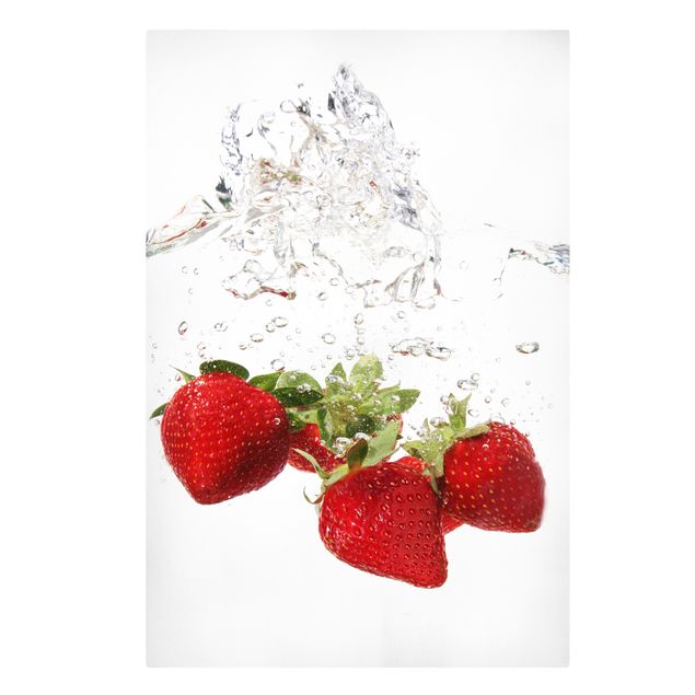 Wanddeko Obst Strawberry Water