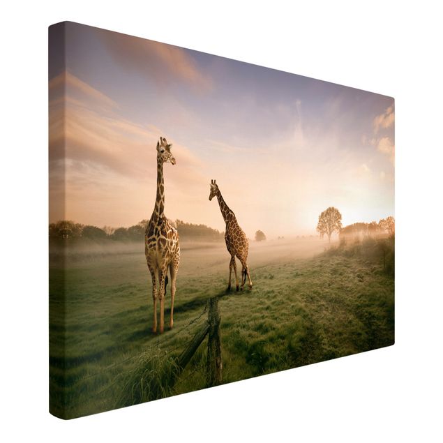 Leinwandbild Giraffe Surreal Giraffes