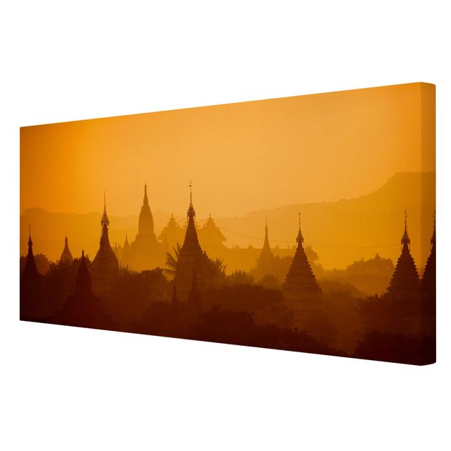 Wanddeko orange Tempelstadt in Myanmar