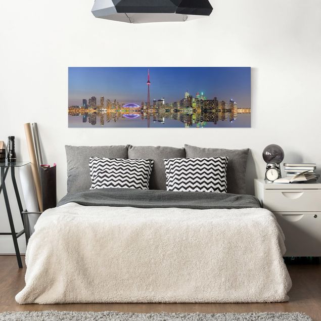 Wanddeko Schlafzimmer Toronto City Skyline vor Lake Ontario