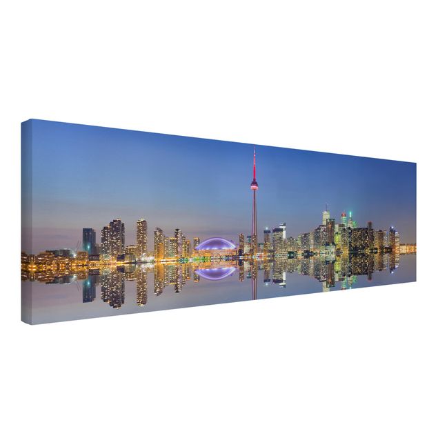 Wanddeko Esszimmer Toronto City Skyline vor Lake Ontario