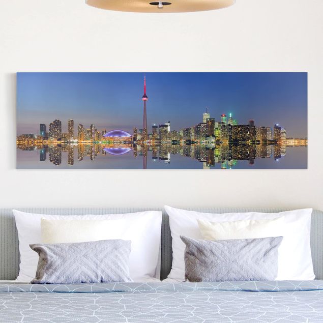 Wanddeko Wohnzimmer Toronto City Skyline vor Lake Ontario
