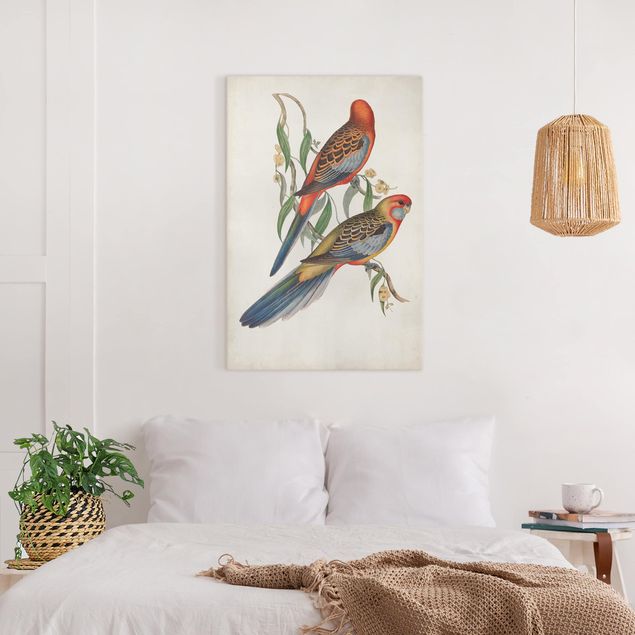 Wanddeko Schlafzimmer Tropische Papageien II