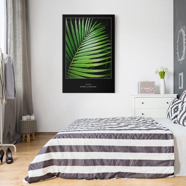 Wanddeko Schlafzimmer Tropisches Palmblatt